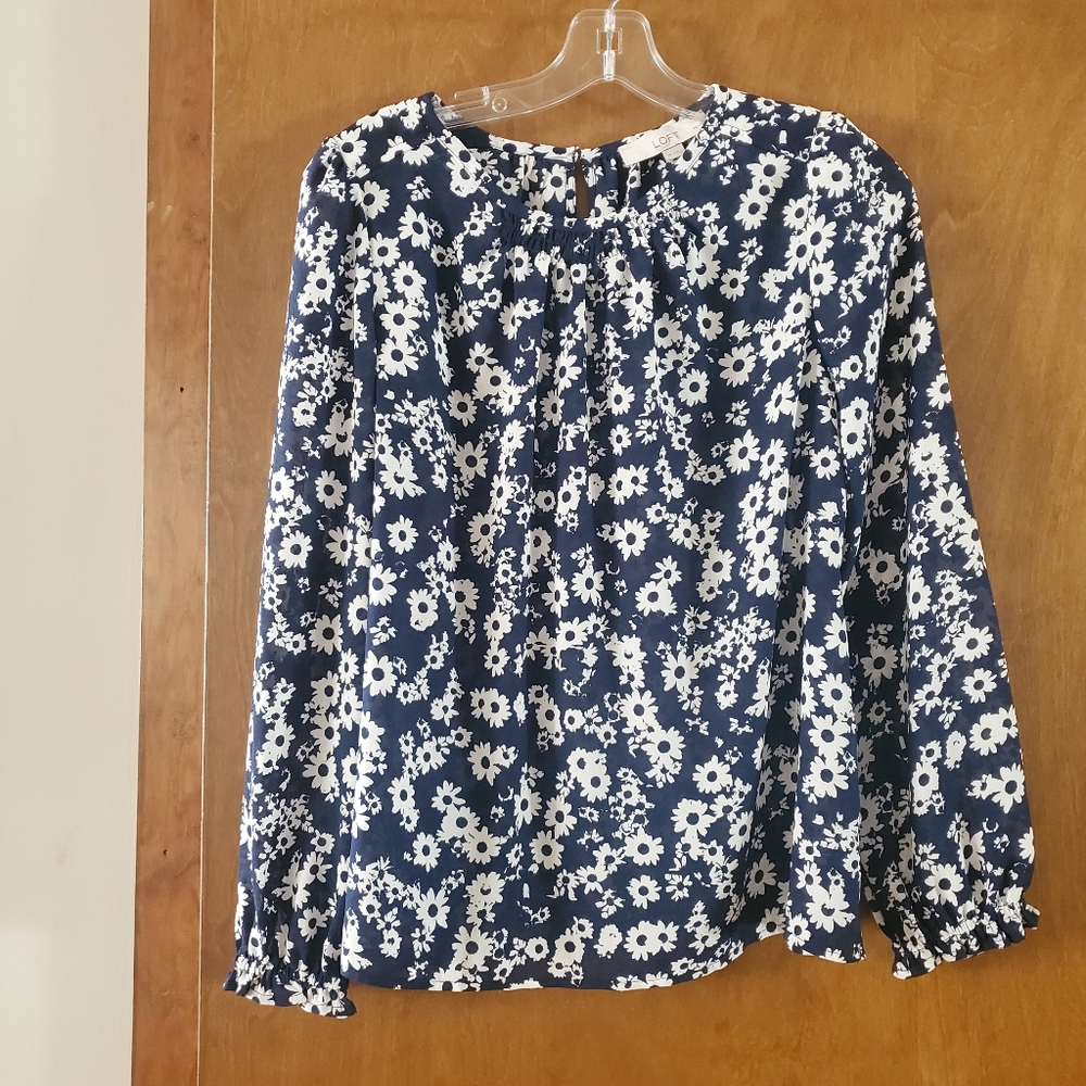 LOFT Petites Floral Blouse